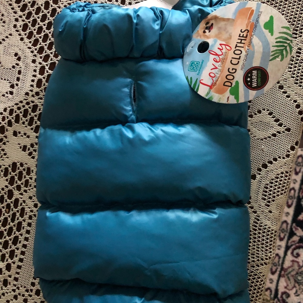 Blue Small Dog Puffer Jacket